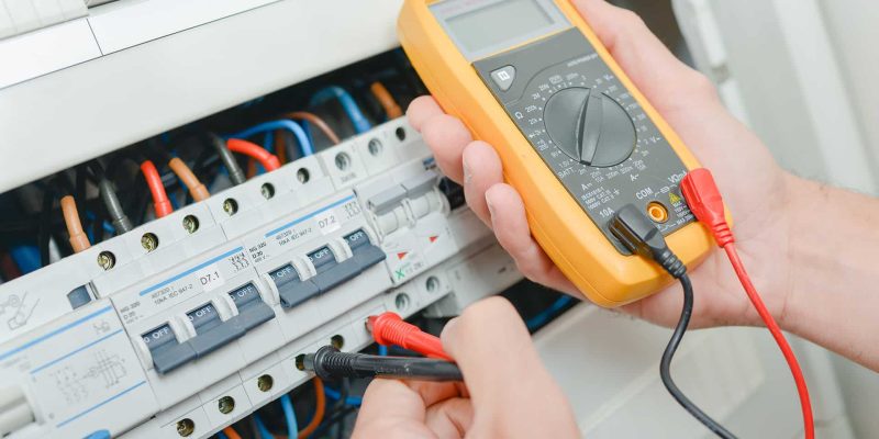 electrical panel and ampmeter